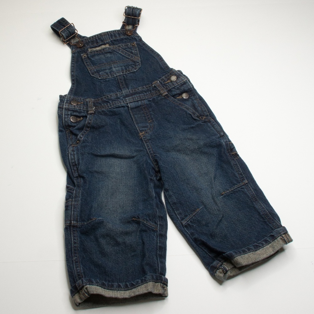 🤖💰 OshKosh B'Gosh Classic Denim Overalls 18m